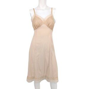 Vintage Van Raalte Lace Slip Dress Lingerie Romantic Bridal Coquette USA Size 32